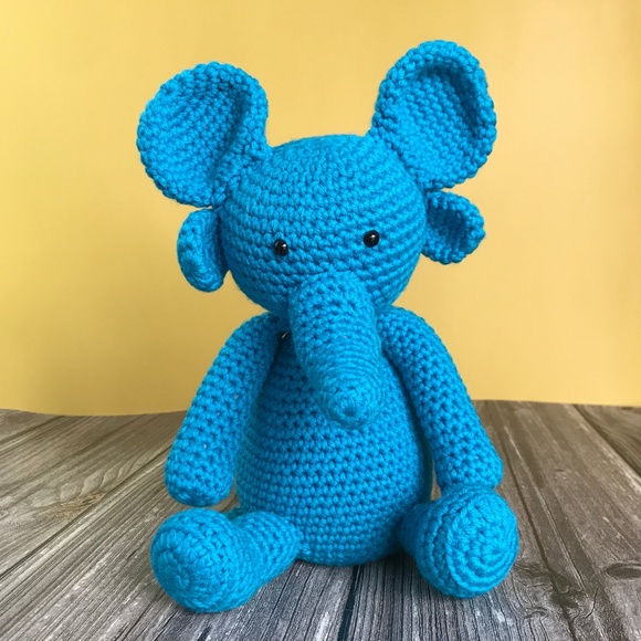 Hand Crafted Other - Blue Elephant Crochet Handmade